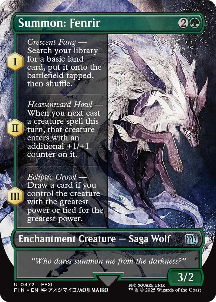 Summon: Fenrir (Borderless) [FINAL FANTASY] | Pegasus Games WI