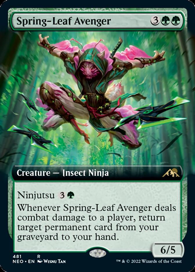 Spring-Leaf Avenger (Extended Art) [Kamigawa: Neon Dynasty] | Pegasus Games WI