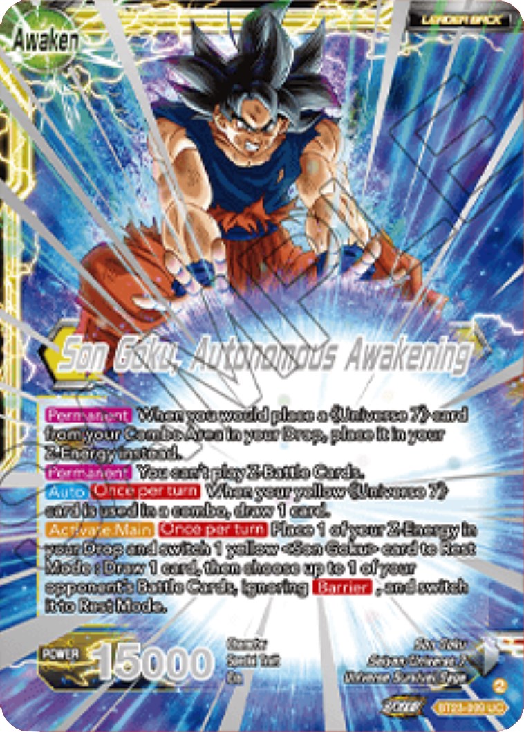 SSB Son Goku // Son Goku, Autonomous Awakening (2023 Championship Finals) (BT23-099) [Tournament Promotion Cards] | Pegasus Games WI