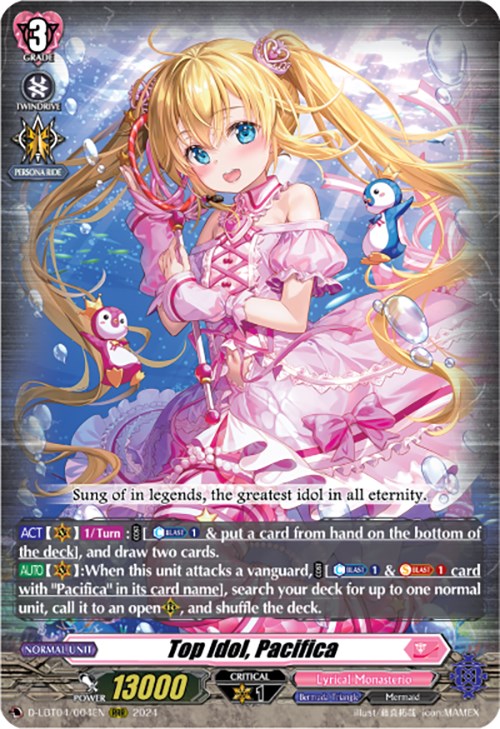 Top Idol, Pacifica (D-LBT04/004EN) [Lyrical Monasterio: Trick or Trick!] | Pegasus Games WI