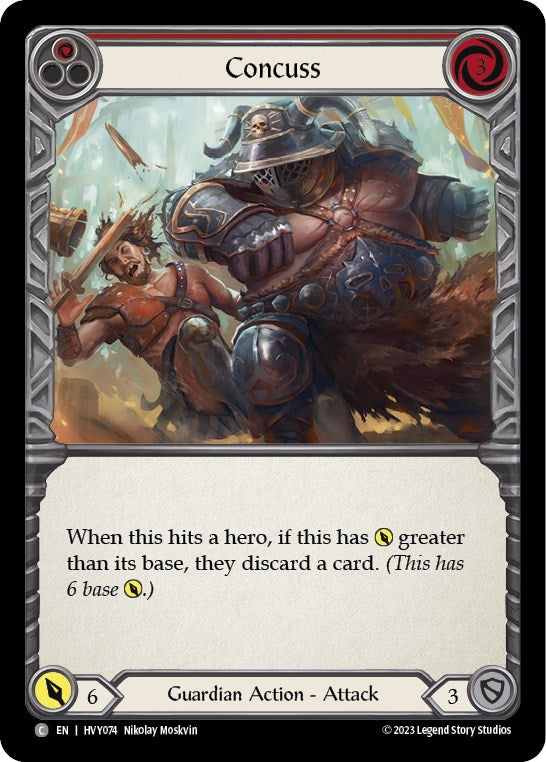 Concuss (Red) [HVY074] (Heavy Hitters)  Rainbow Foil | Pegasus Games WI