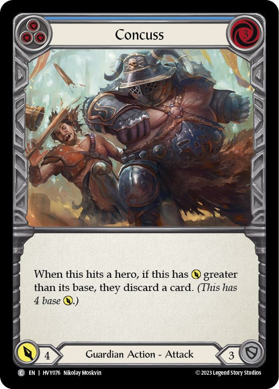 Concuss (Blue) [HVY076] (Heavy Hitters)  Rainbow Foil | Pegasus Games WI