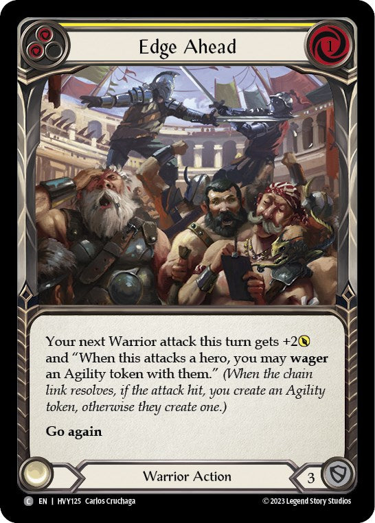 Edge Ahead (Yellow) [HVY125] (Heavy Hitters)  Rainbow Foil | Pegasus Games WI