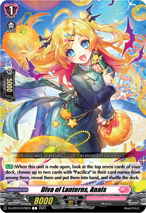 Diva of Lanterns, Anais (D-LBT04/076EN) [Lyrical Monasterio: Trick or Trick!] | Pegasus Games WI