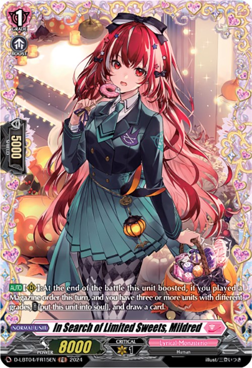 In Search of Limited Sweets, Mildred (D-LBT04/FR15EN) [Lyrical Monasterio: Trick or Trick!] | Pegasus Games WI
