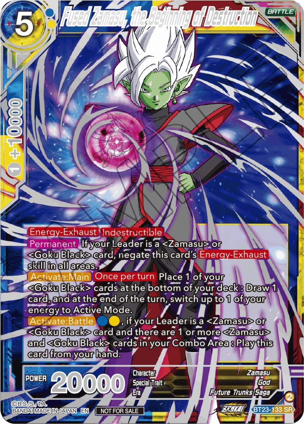 Fused Zamasu, the Beginning of Destruction (Championship 2023 Reward Alternate Art Card Set) (Holo) (BT23-133) [Tournament Promotion Cards] | Pegasus Games WI