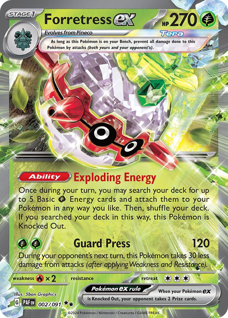 Forretress ex (002/091) [Scarlet & Violet: Paldean Fates] | Pegasus Games WI