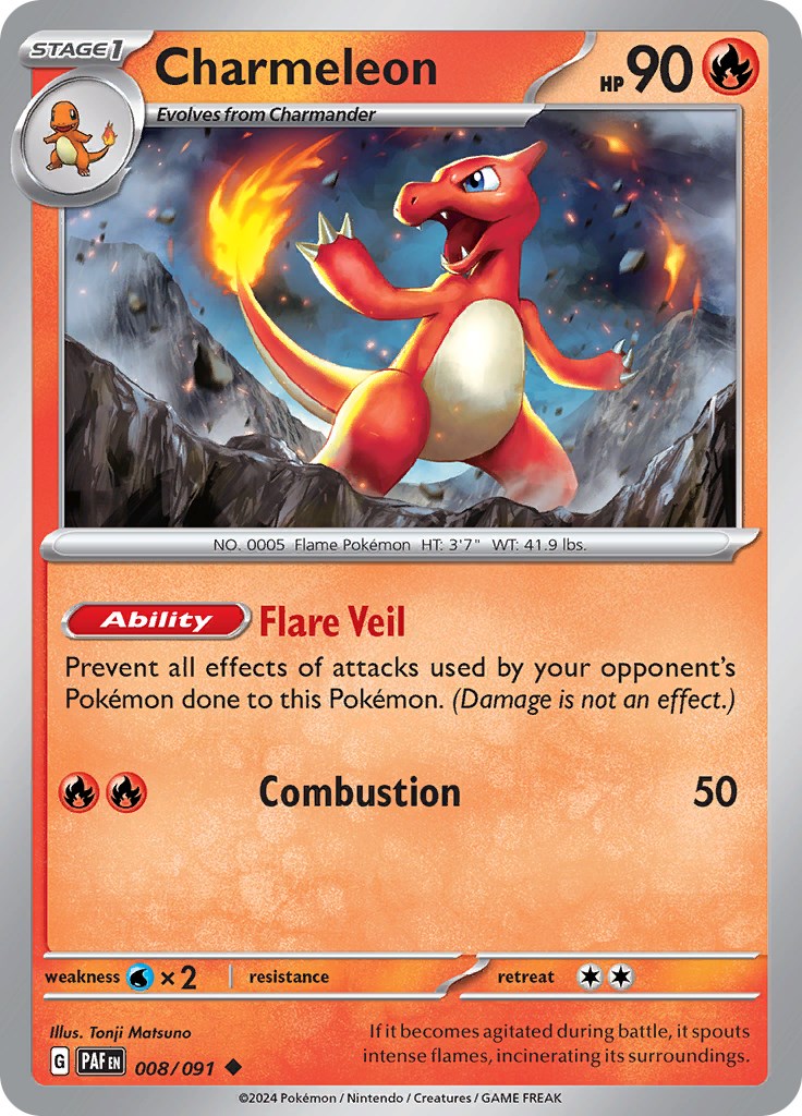 Charmeleon (008/091) [Scarlet & Violet: Paldean Fates] | Pegasus Games WI