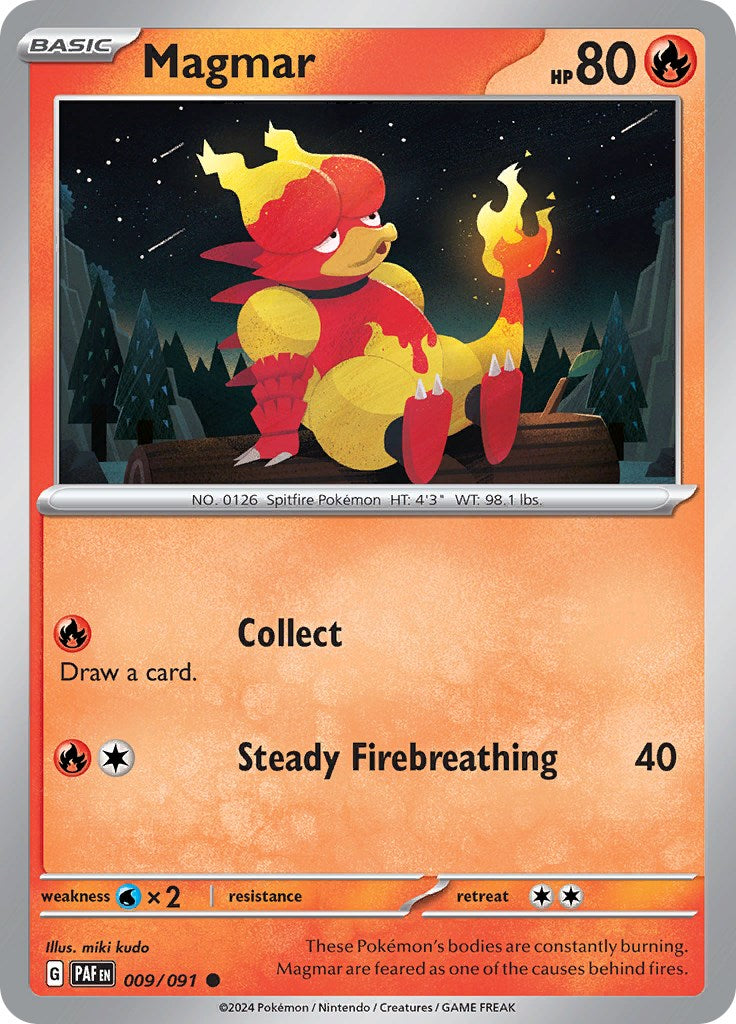 Magmar (009/091) [Scarlet & Violet: Paldean Fates] | Pegasus Games WI