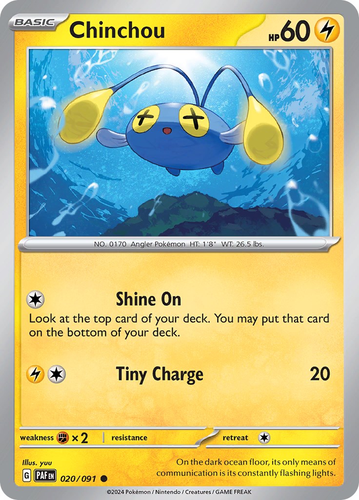 Chinchou (020/091) [Scarlet & Violet: Paldean Fates] | Pegasus Games WI