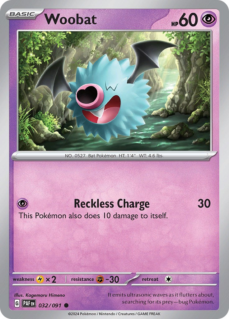 Woobat (032/091) [Scarlet & Violet: Paldean Fates] | Pegasus Games WI