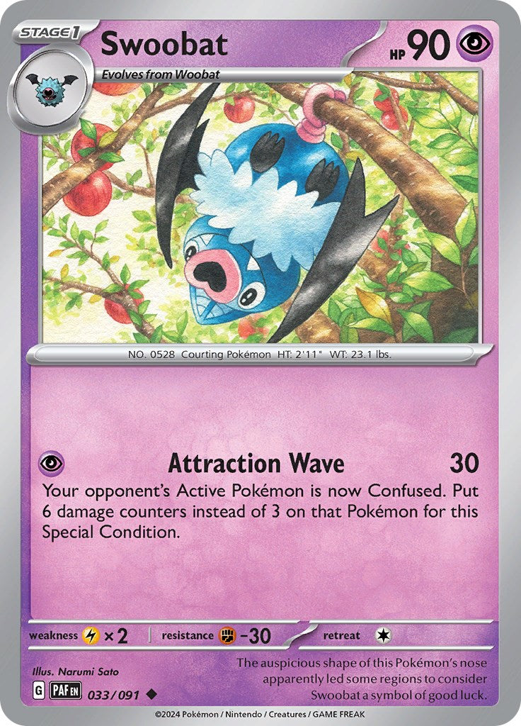 Swoobat (033/091) [Scarlet & Violet: Paldean Fates] | Pegasus Games WI