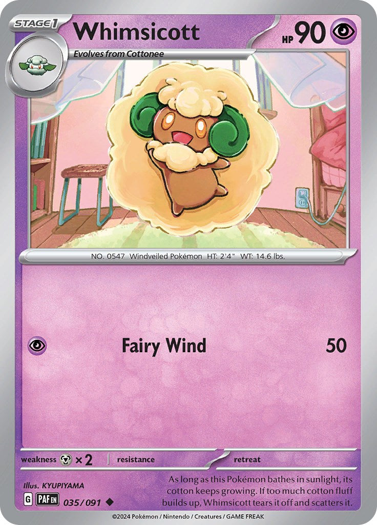 Whimsicott (035/091) [Scarlet & Violet: Paldean Fates] | Pegasus Games WI