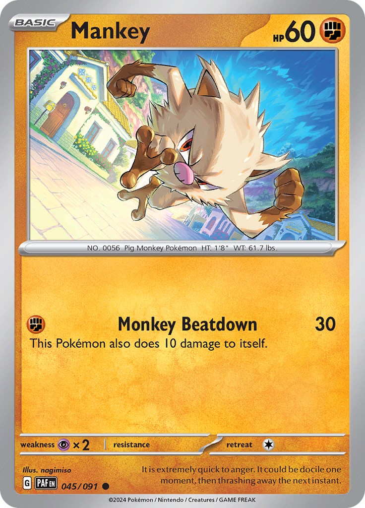 Mankey (045/091) [Scarlet & Violet: Paldean Fates] | Pegasus Games WI