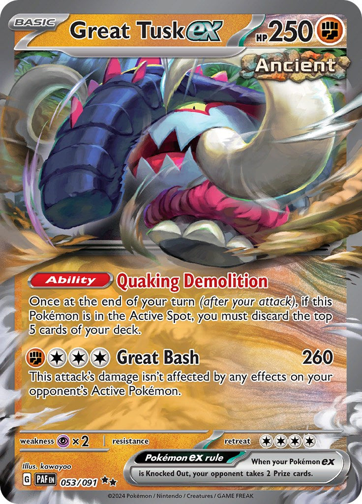 Great Tusk ex (053/091) [Scarlet & Violet: Paldean Fates] | Pegasus Games WI