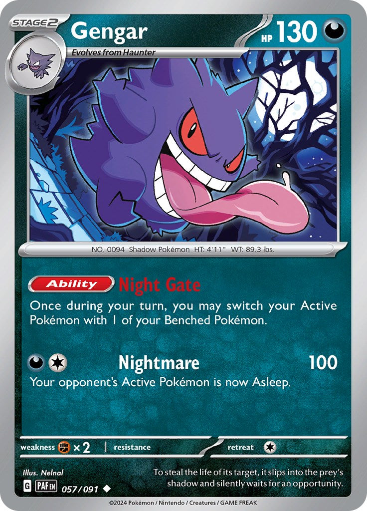 Gengar (057/091) [Scarlet & Violet: Paldean Fates] | Pegasus Games WI