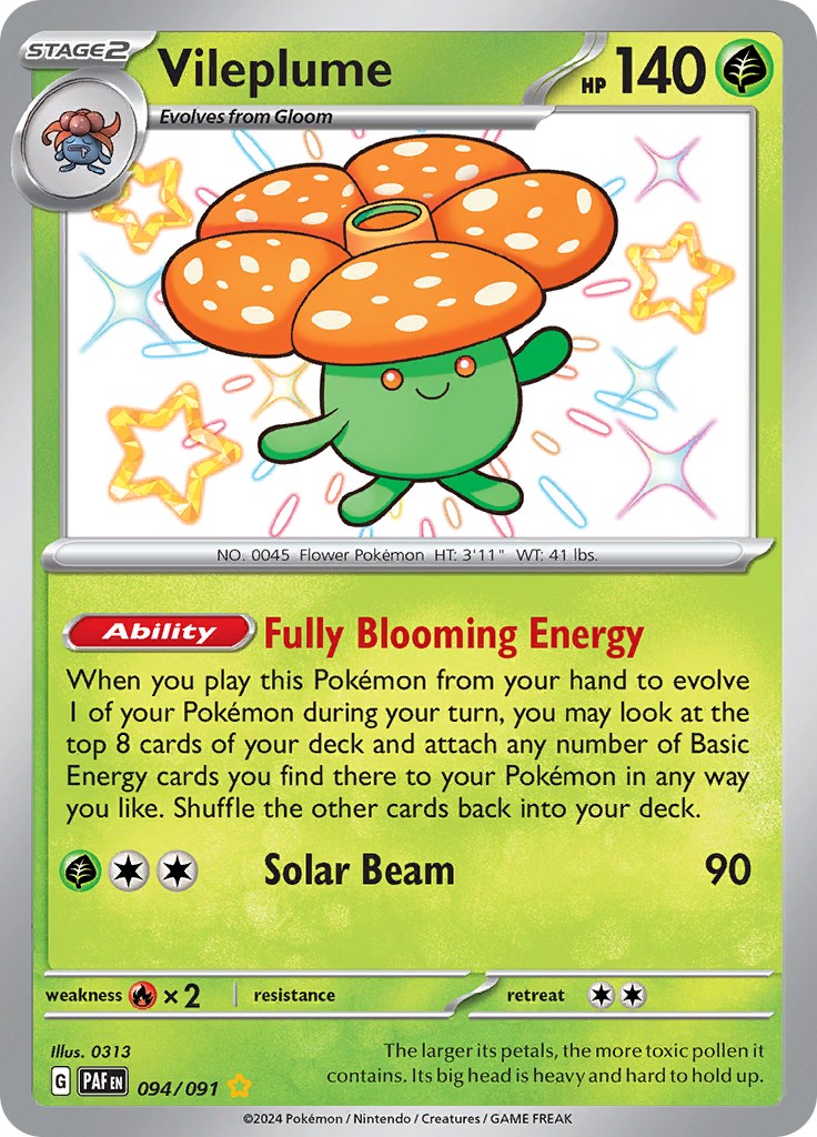 Vileplume (094/091) [Scarlet & Violet: Paldean Fates] | Pegasus Games WI