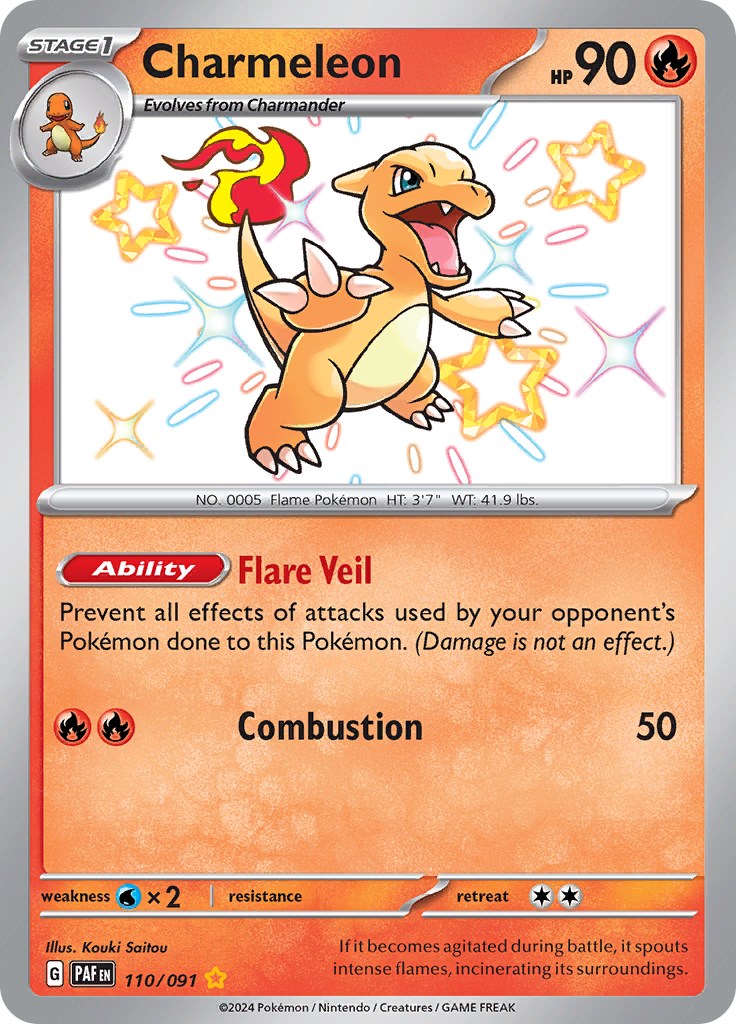 Charmeleon (110/091) [Scarlet & Violet: Paldean Fates] | Pegasus Games WI