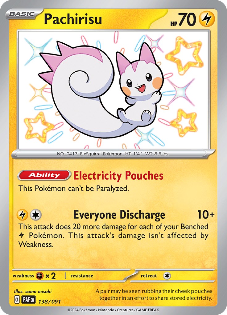 Pachirisu (138/091) [Scarlet & Violet: Paldean Fates] | Pegasus Games WI