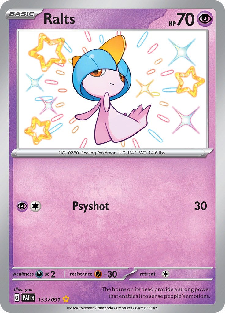 Ralts (153/091) [Scarlet & Violet: Paldean Fates] | Pegasus Games WI