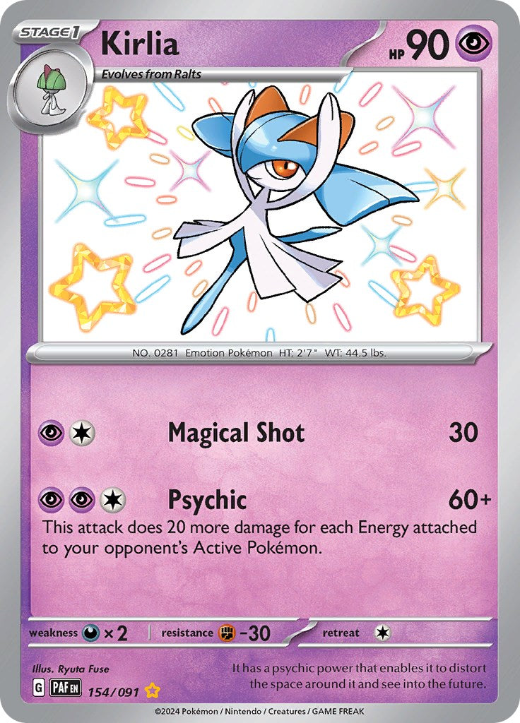 Kirlia (154/091) [Scarlet & Violet: Paldean Fates] | Pegasus Games WI