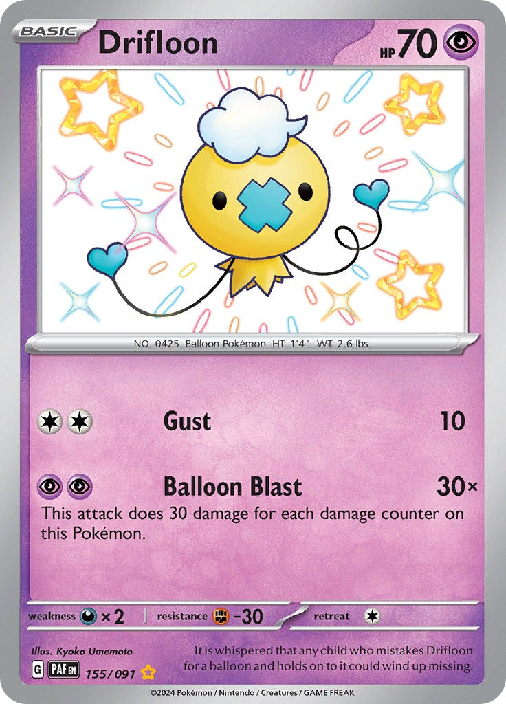 Drifloon (155/091) [Scarlet & Violet: Paldean Fates] | Pegasus Games WI