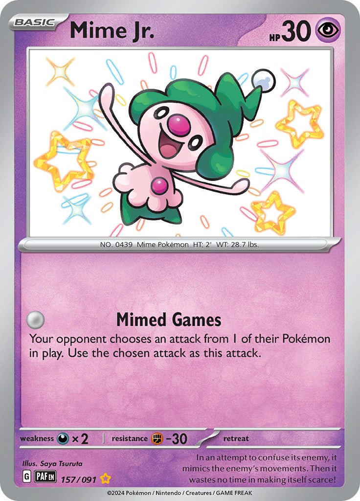 Mime Jr. (157/091) [Scarlet & Violet: Paldean Fates] | Pegasus Games WI