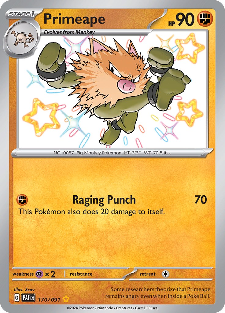 Primeape (170/091) [Scarlet & Violet: Paldean Fates] | Pegasus Games WI