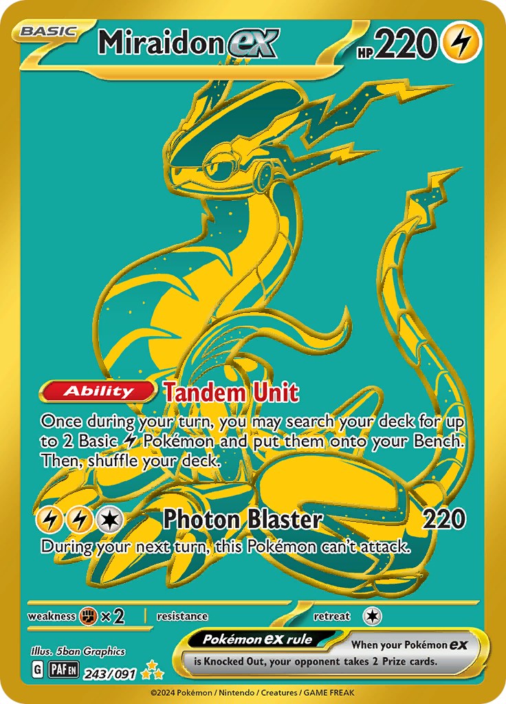 Miraidon ex (243/091) [Scarlet & Violet: Paldean Fates] | Pegasus Games WI