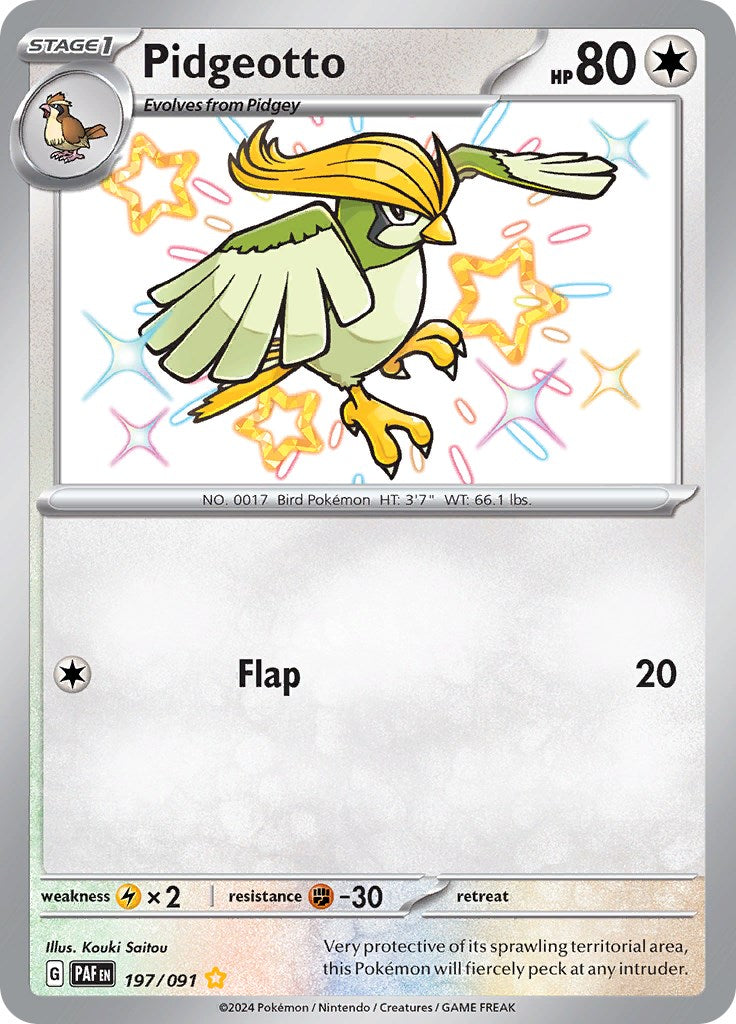 Pidgeotto (197/091) [Scarlet & Violet: Paldean Fates] | Pegasus Games WI