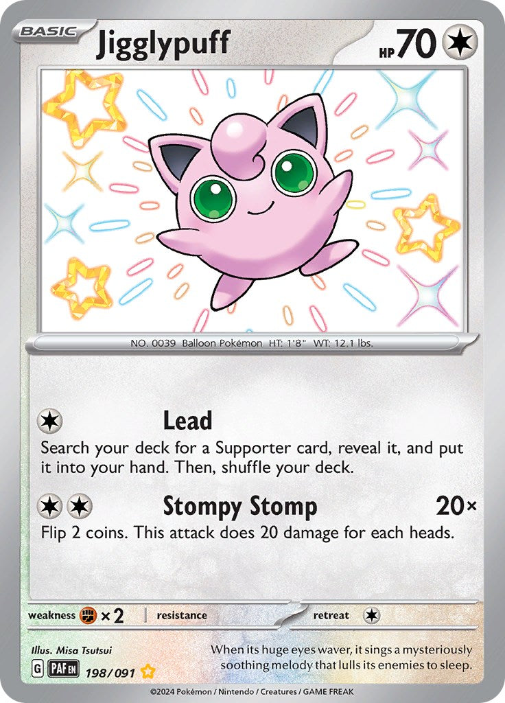 Jigglypuff (198/091) [Scarlet & Violet: Paldean Fates] | Pegasus Games WI