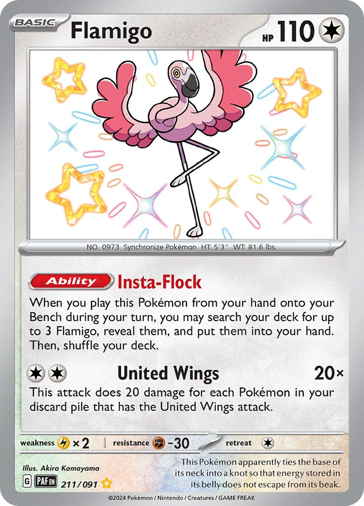 Flamigo (211/091) [Scarlet & Violet: Paldean Fates] | Pegasus Games WI