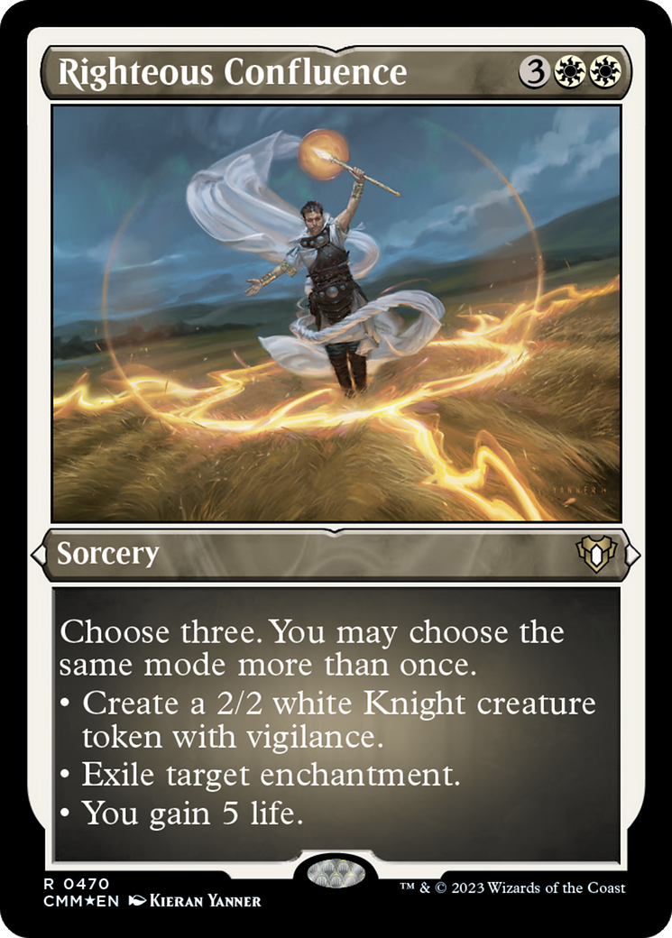 Righteous Confluence (Foil Etched) [Commander Masters] | Pegasus Games WI