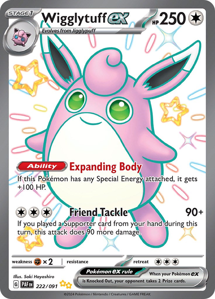 Wigglytuff ex (222/091) [Scarlet & Violet: Paldean Fates] | Pegasus Games WI