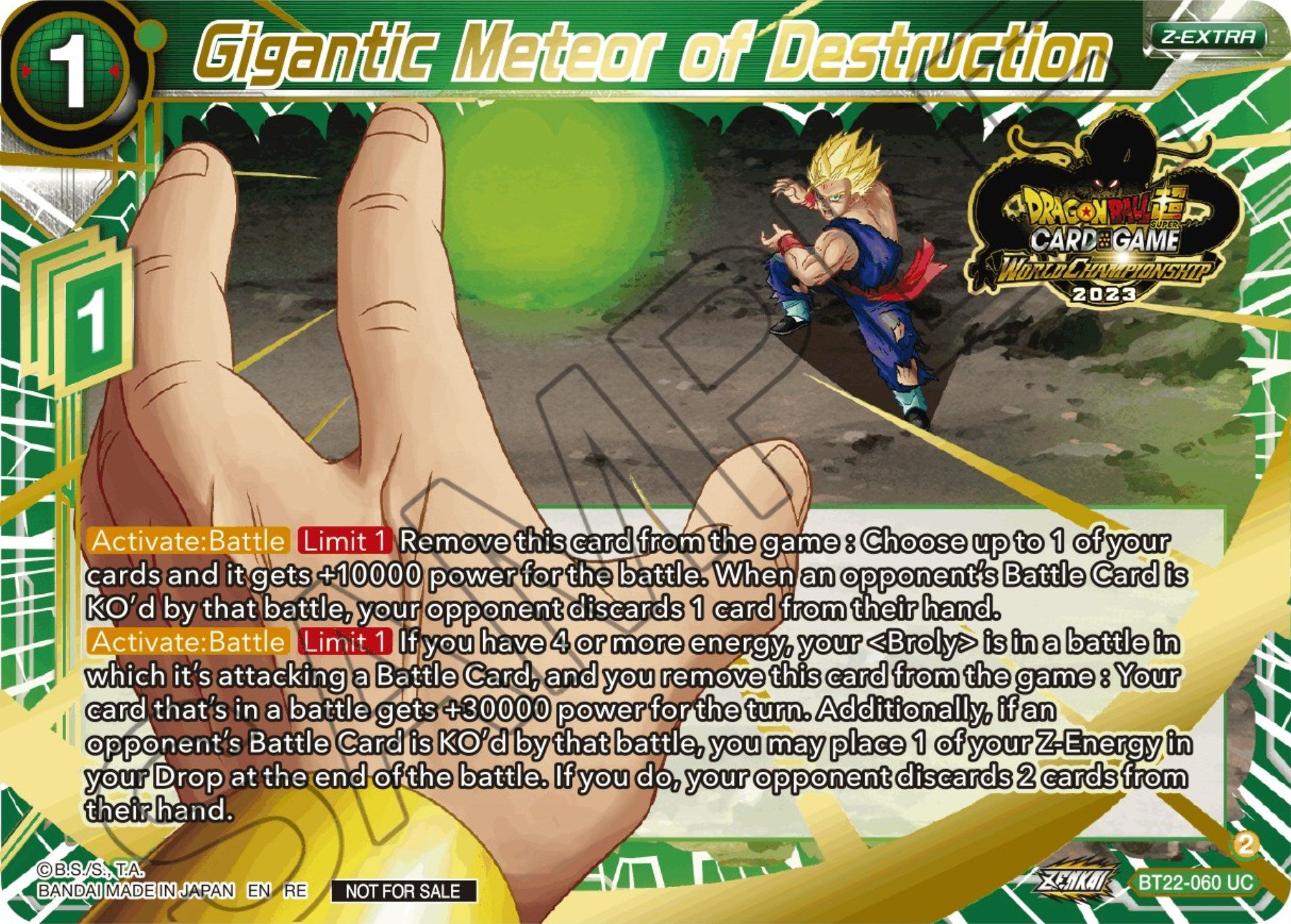 Gigantic Meteor of Destruction (2023 World Championship Z-Extra Card Set) (BT22-060) [Tournament Promotion Cards] | Pegasus Games WI
