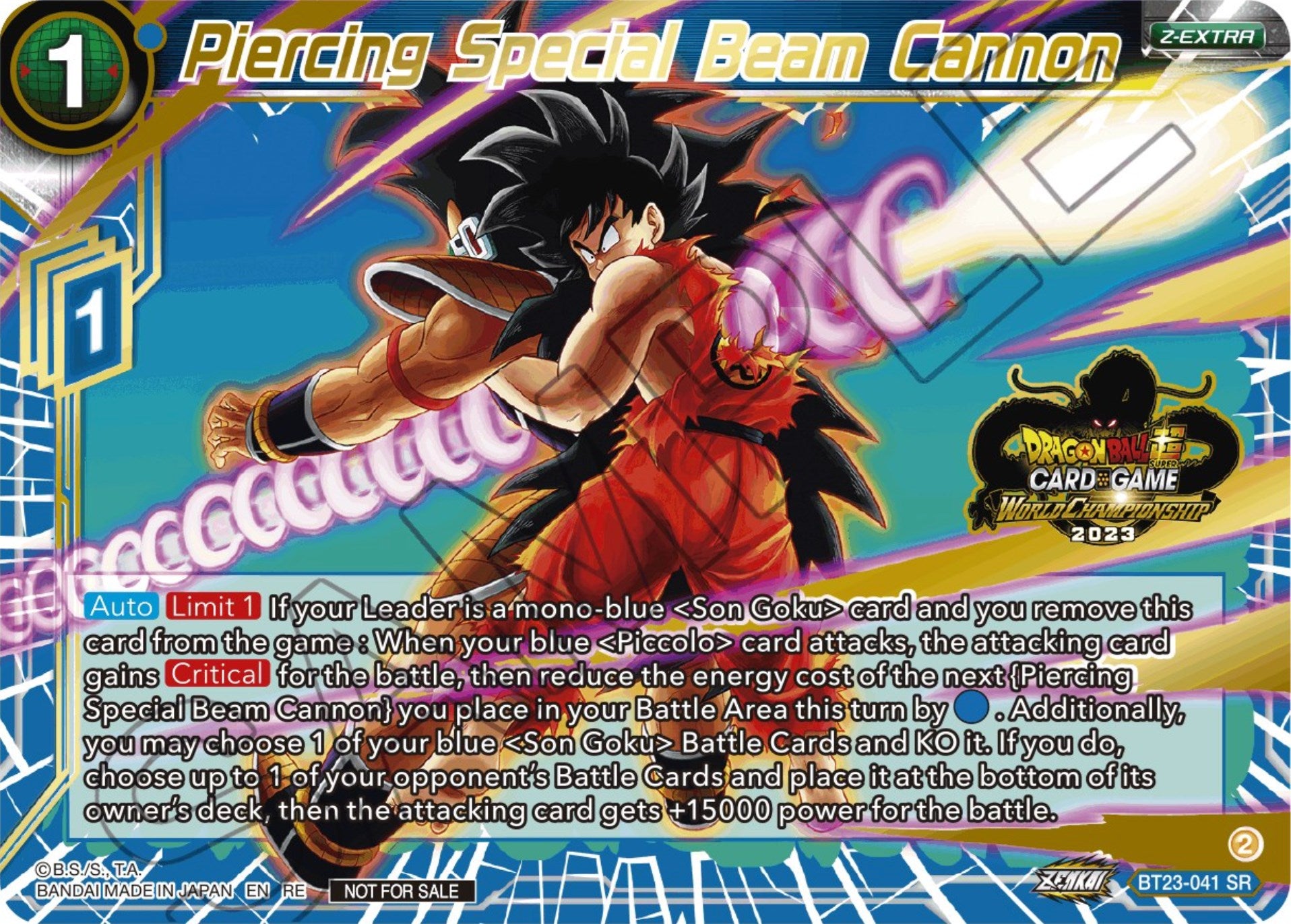 Piercing Special Beam Cannon (2023 World Championship Z-Extra Card Set) (BT23-041) [Tournament Promotion Cards] | Pegasus Games WI