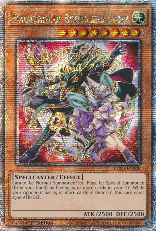 Magicians of Bonds and Unity [PHNI-EN000] Quarter Century Secret Rare | Pegasus Games WI