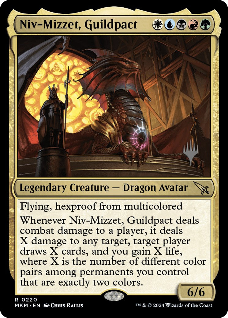 Niv-Mizzet, Guildpact (Promo Pack) [Murders at Karlov Manor Promos] | Pegasus Games WI