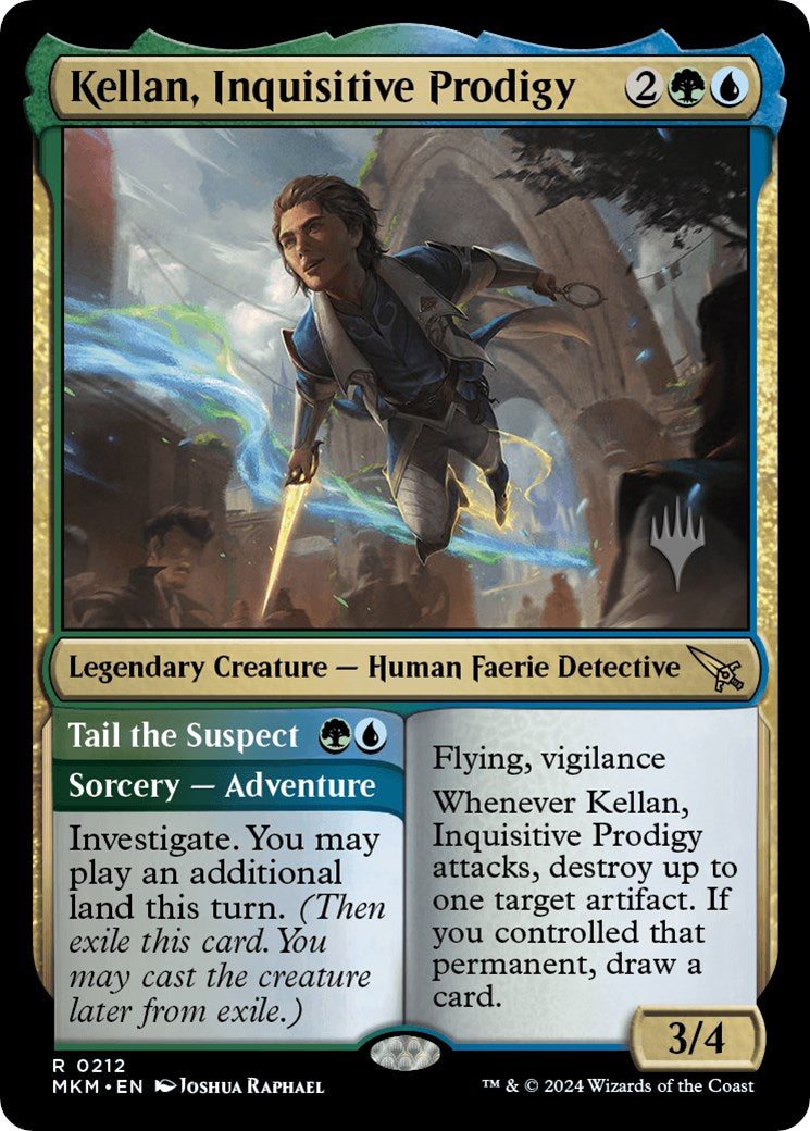 Kellan, Inquisitive Prodigy // Tail the Suspect (Promo Pack) [Murders at Karlov Manor Promos] | Pegasus Games WI