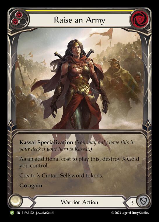 Raise an Army [FAB192] (Promo)  Rainbow Foil | Pegasus Games WI