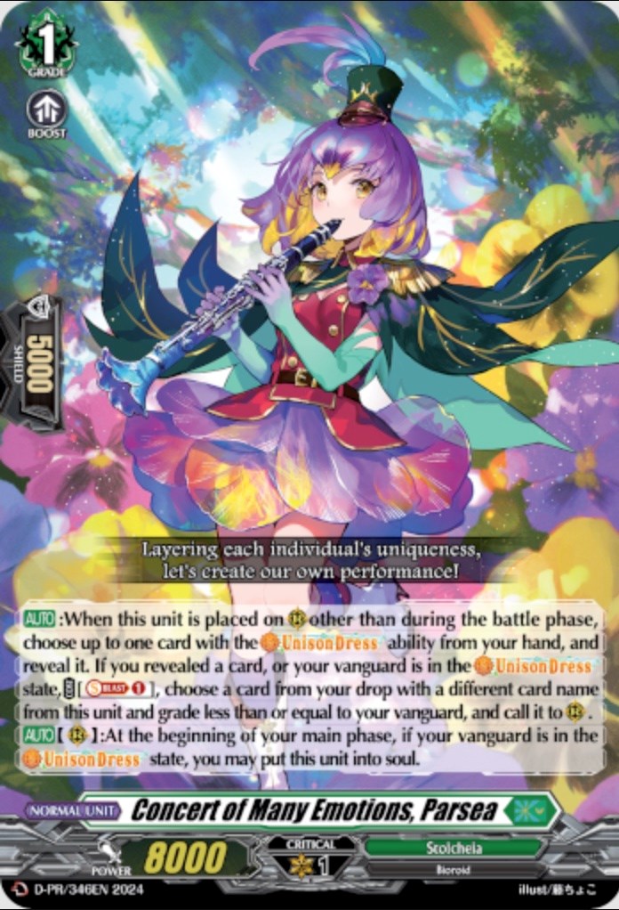 Concert of Many Emotions, Parsea (D-PR/346EN) [D Promo Cards] | Pegasus Games WI