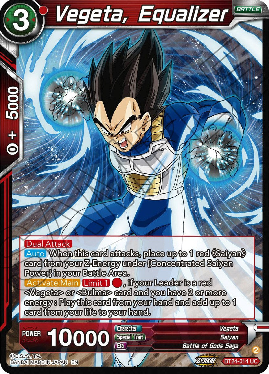 Vegeta, Equalizer (BT24-014) [Beyond Generations] | Pegasus Games WI