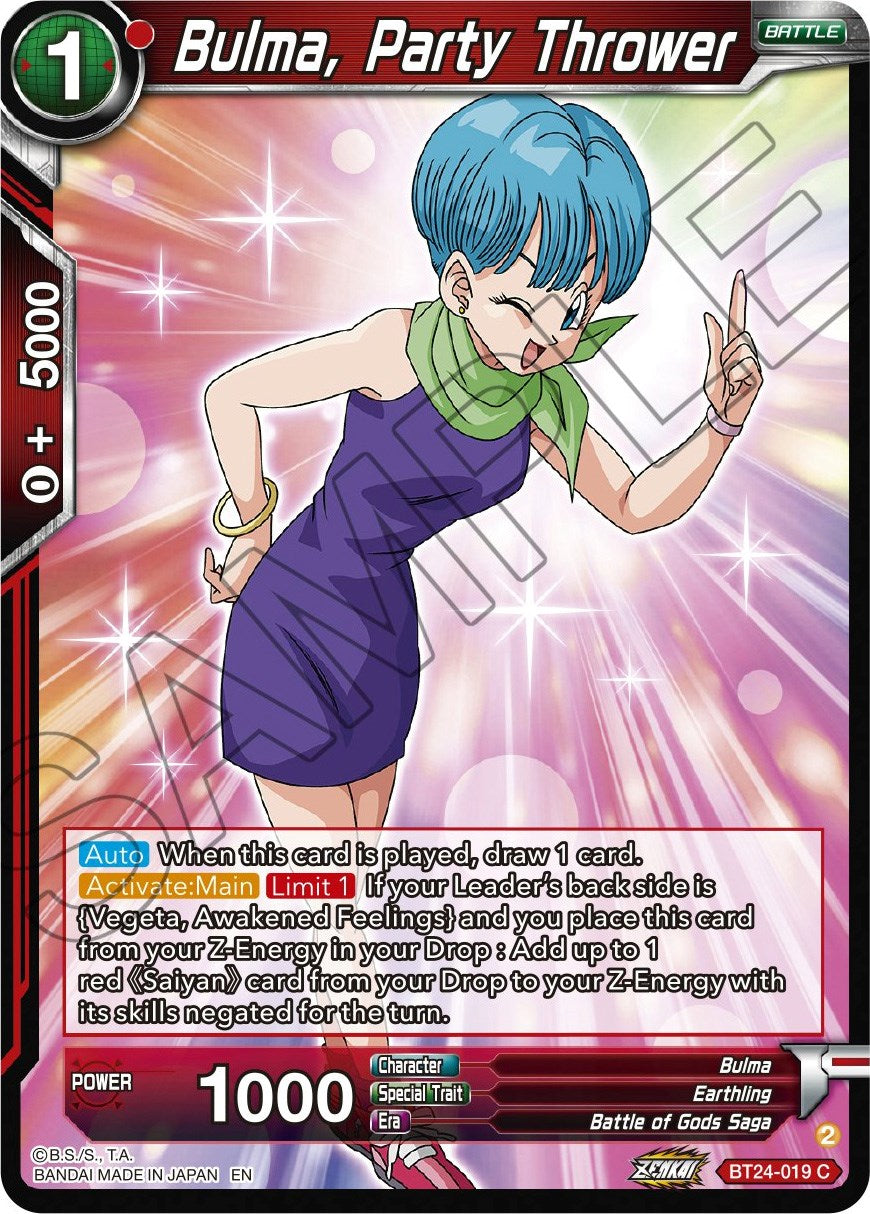 Bulma, Party Thrower (BT24-019) [Beyond Generations] | Pegasus Games WI