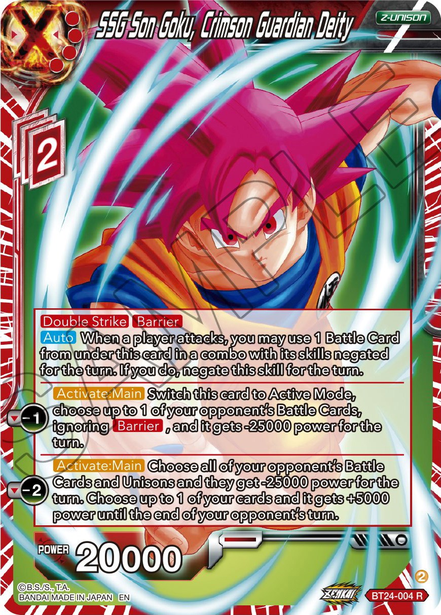 SSG Son Goku, Crimson Guardian Deity (BT24-004) [Beyond Generations] | Pegasus Games WI