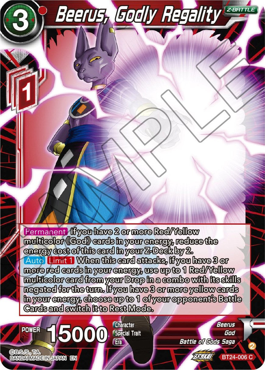 Beerus, Godly Regality (BT24-006) [Beyond Generations] | Pegasus Games WI