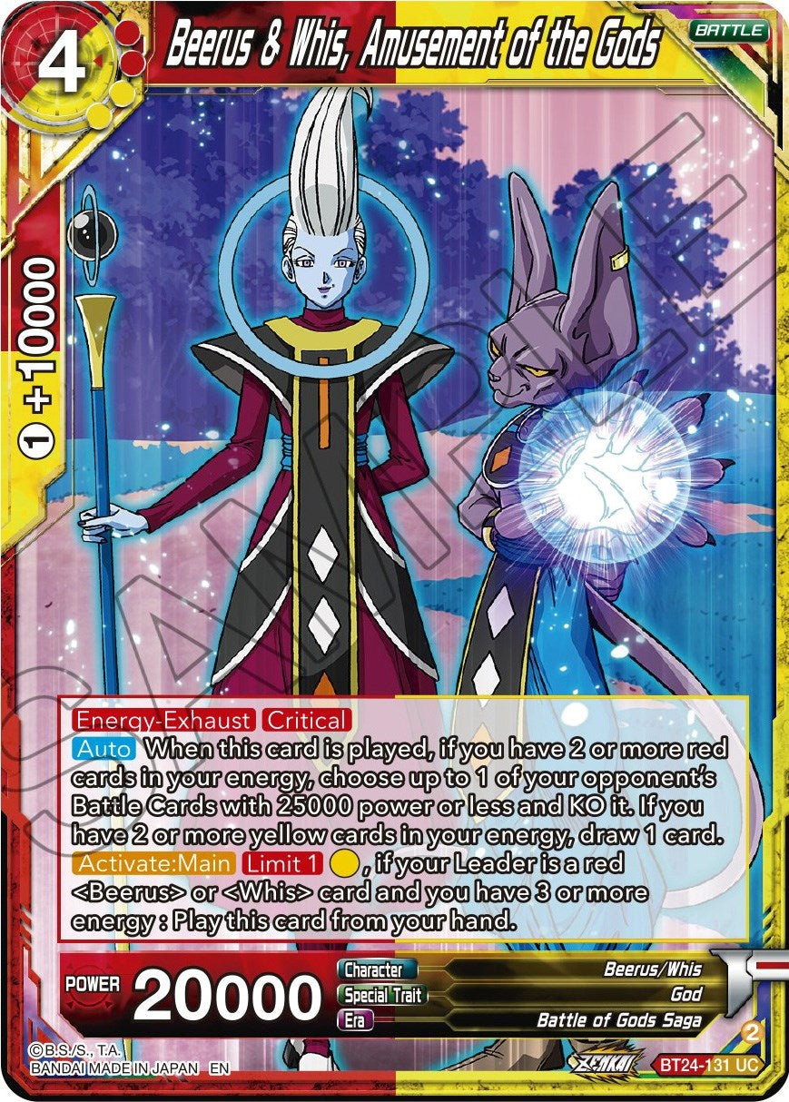 Beerus & Whis, Amusement of the Gods (BT24-131) [Beyond Generations] | Pegasus Games WI