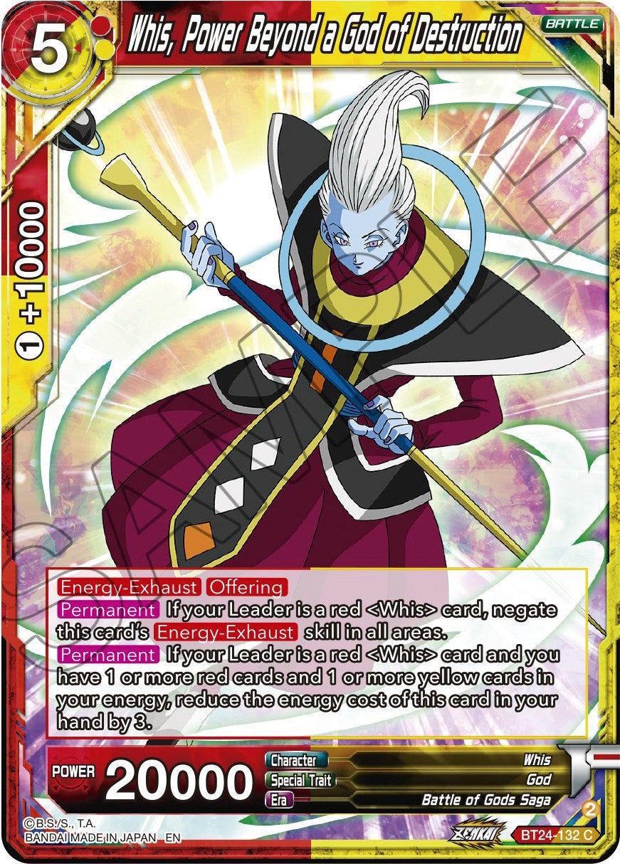 Whis, Power Beyond a God of Destruction (BT24-132) [Beyond Generations] | Pegasus Games WI