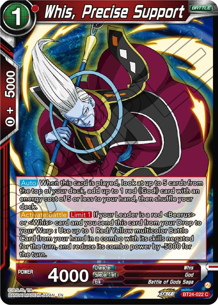 Whis, Precise Support (BT24-022) [Beyond Generations] | Pegasus Games WI
