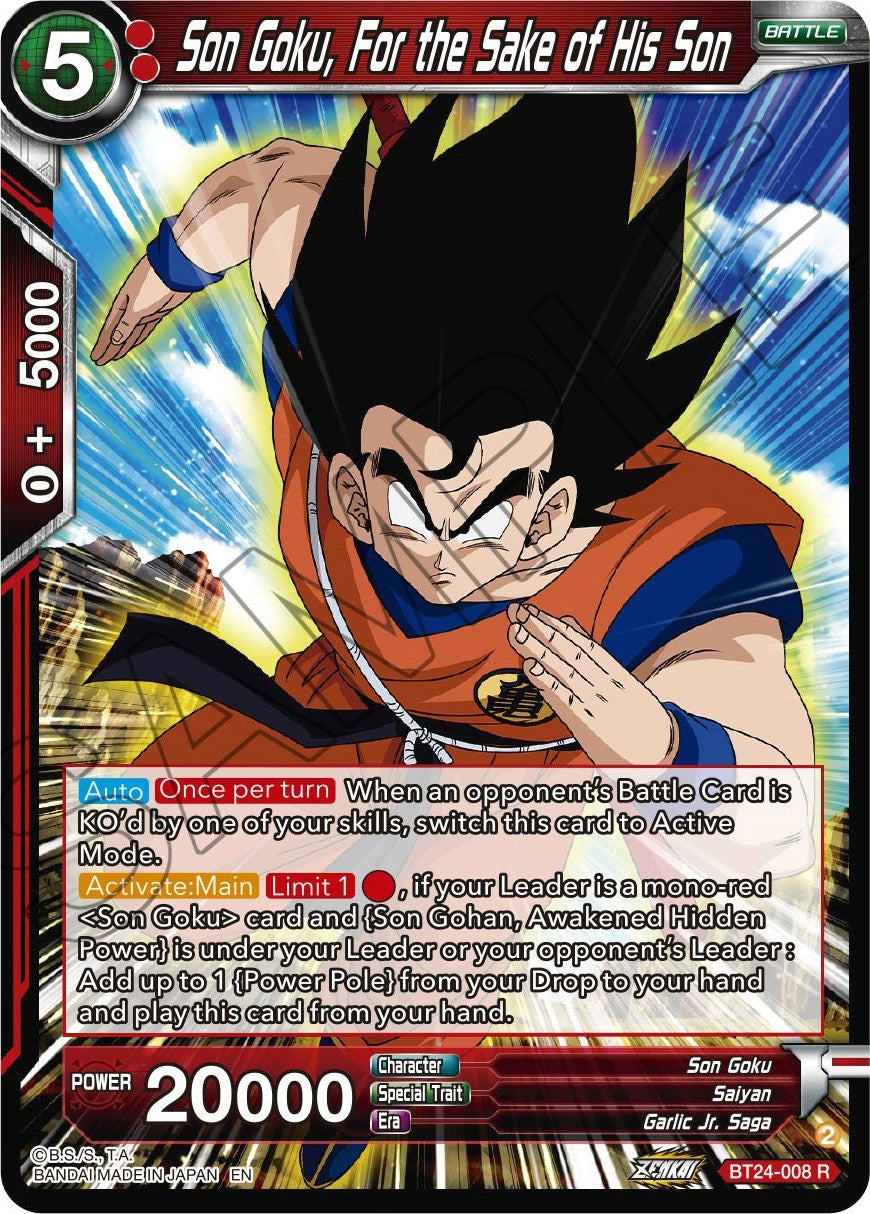 Son Goku, For the Sake of His Son (BT24-008) [Beyond Generations] | Pegasus Games WI