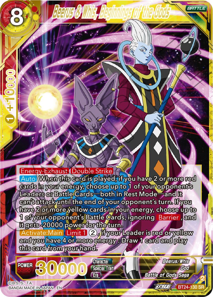 Beerus & Whis, Beginnings of Gods (BT24-130) [Beyond Generations] | Pegasus Games WI